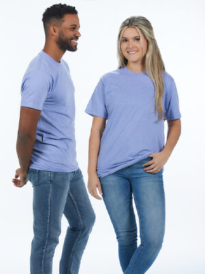 HEATHERED CREW NECK TEE