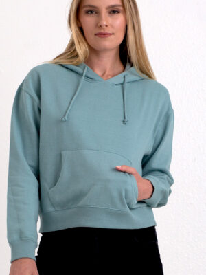 Cropped Fleece Hoodie