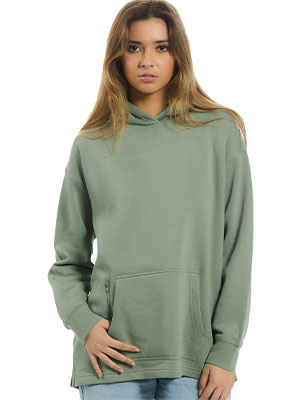 SNUGGLY OPEN BOTTOM HEM HOODIE