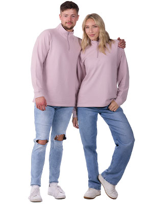RAGLAN 1/4 ZIP MOCKNECK