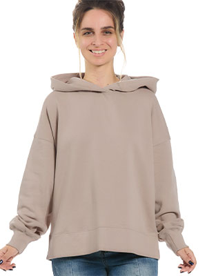 SNUGGLY FLEECE WIDE RIB HOODIE