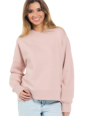 SNUGGLY FLEECE WIDE RIB CREW