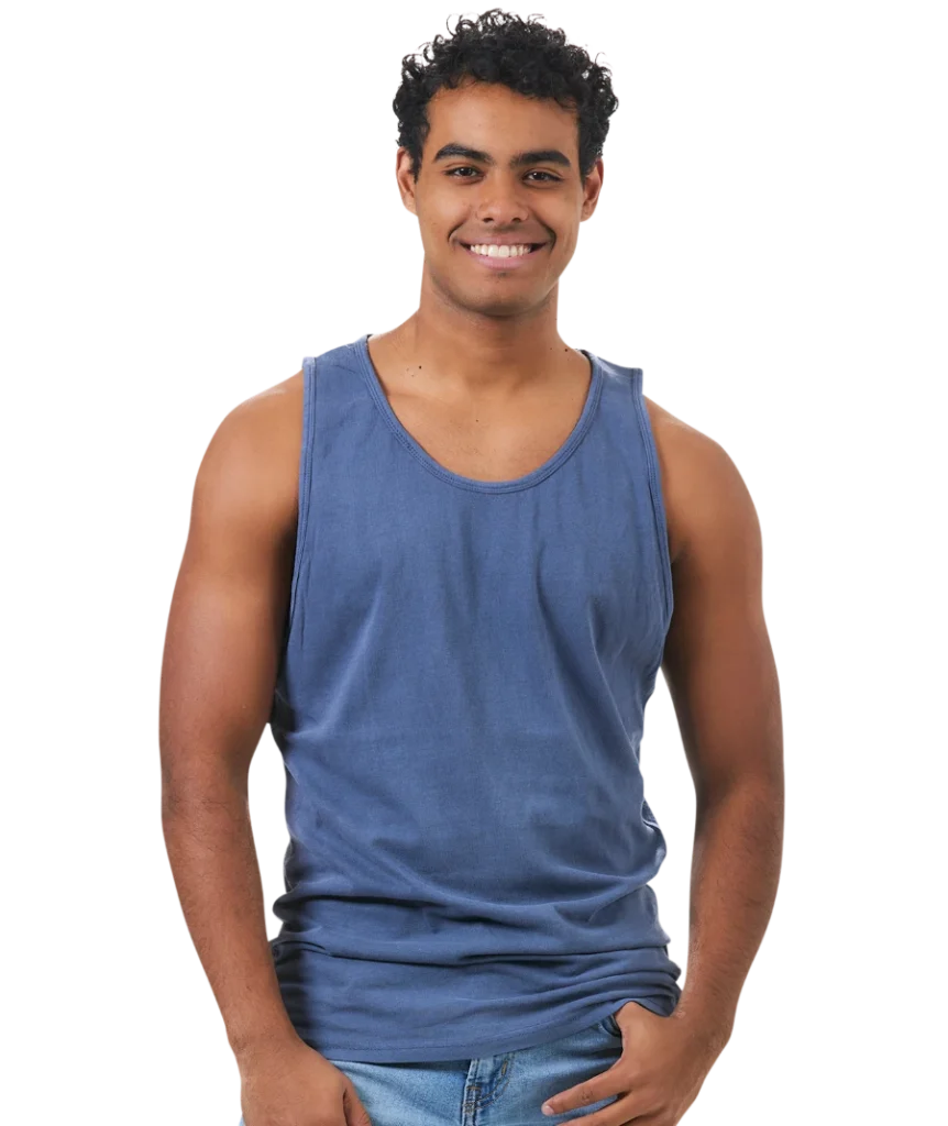 Blue Jersey Tank Tops